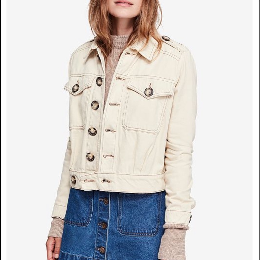 Free People Jean Jacket Sz S - Picture 1 of 6
